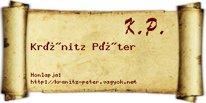 Kránitz Péter névjegykártya